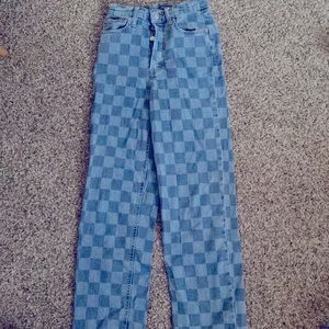Checkerboard Jeans (size 00)
